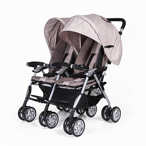 Коляска для двойни Elegant Twin, бежевая (Jetem, TS-5_Beige 17)